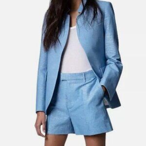 NWT Zadig & Voltaire Lin Sparkle Blazer and Short Set in blue, size 38 (8 US)